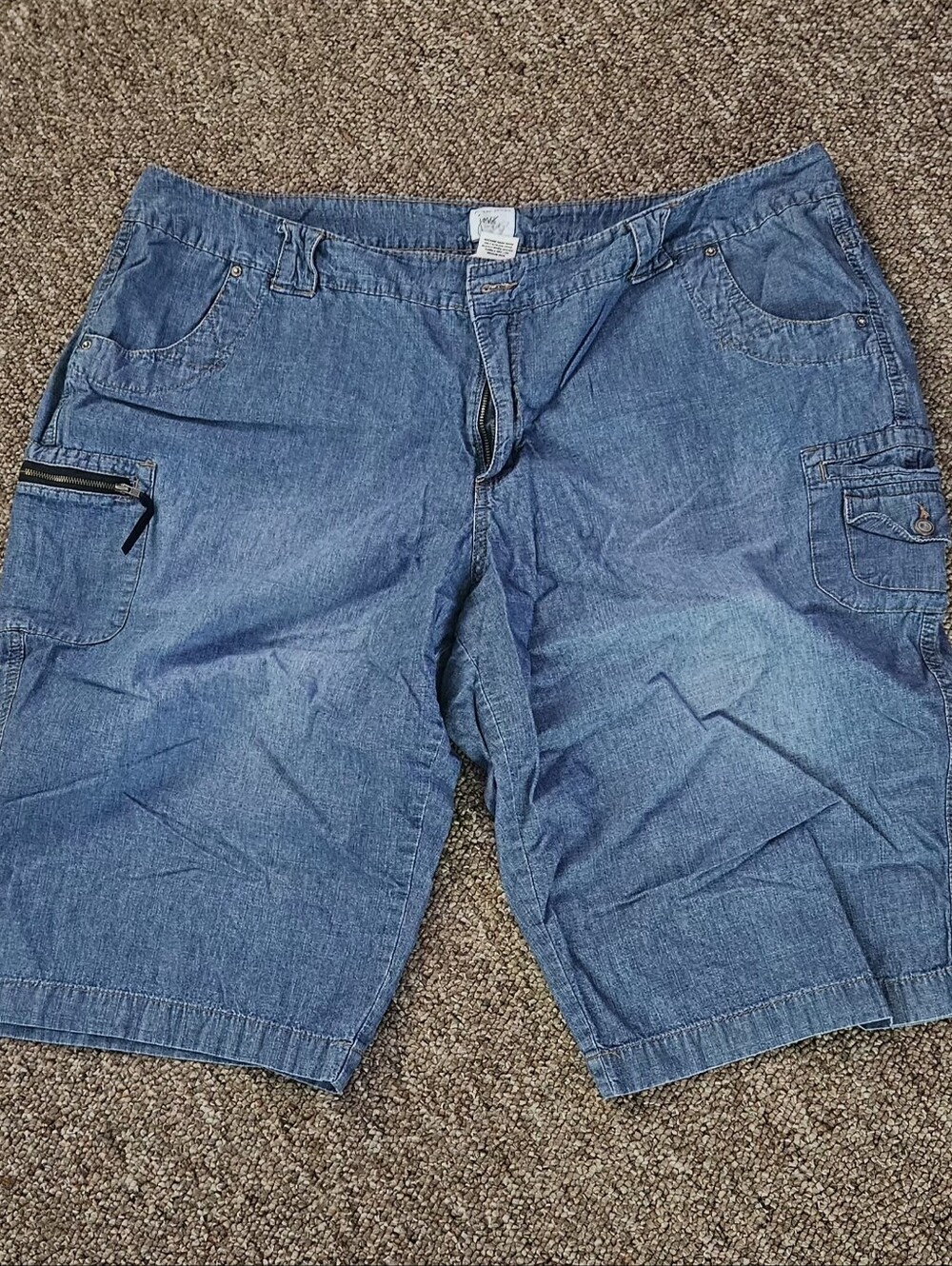 Men's Blue Denim Cargo Shorts